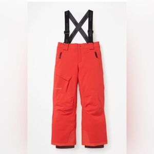 Marmot Kids Bright Red Snow Bib Pants